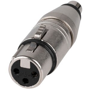 Neutrik NA2FPMF 3 Pin XLR Female to RCA Jack Adapter